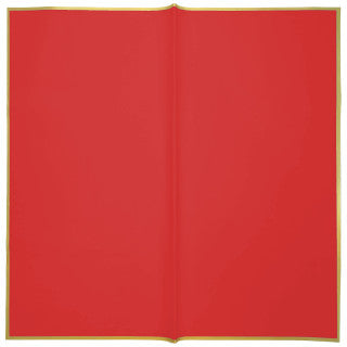 Papel de regalo floral rojo con borde dorado - 20 hojas