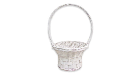 White 10x10 Flower Girl Basket