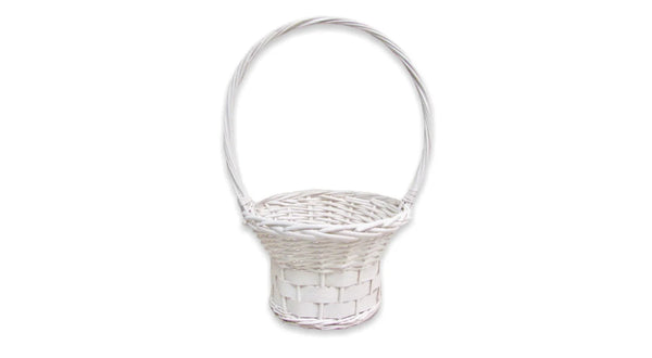 White 10x10 Flower Girl Basket