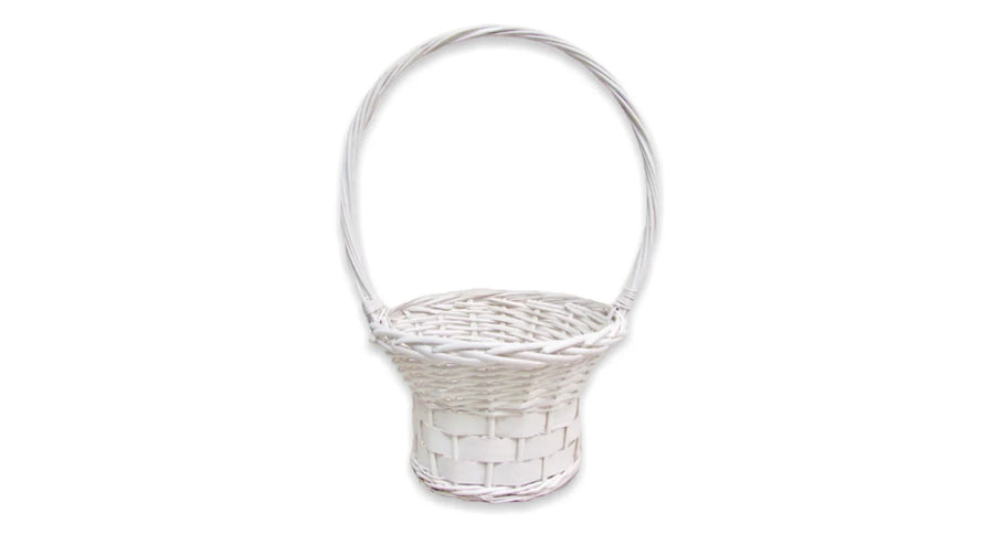 White 10x10 Flower Girl Basket