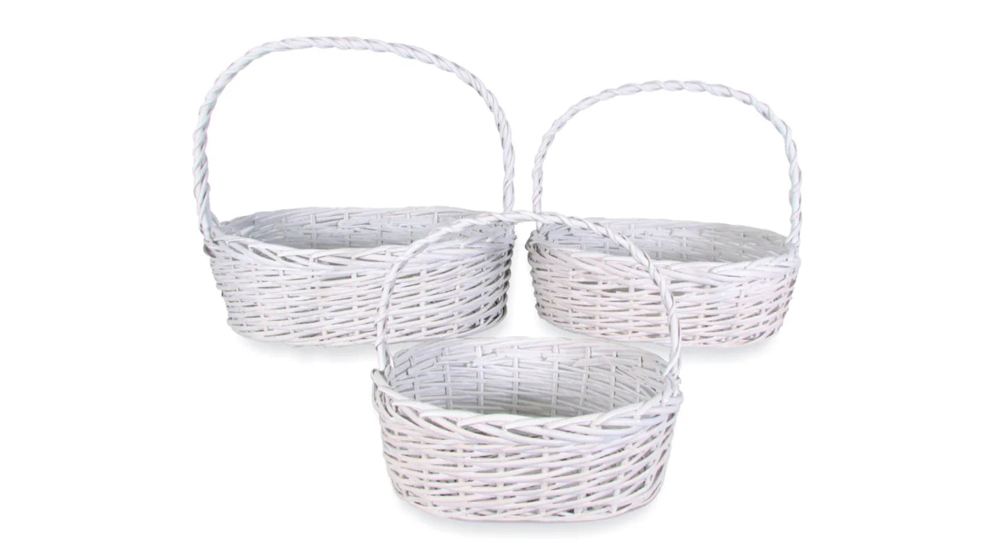 White Willow Set of 3 Basket