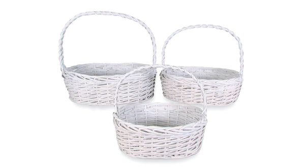 White Willow Set of 3 Basket
