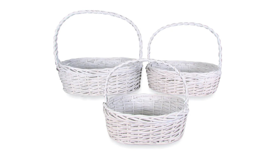White Willow Set of 3 Basket