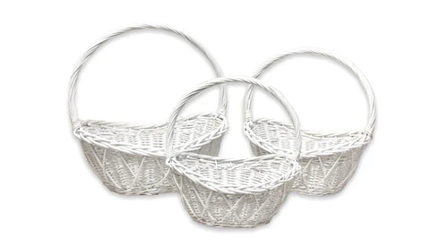 White Boat Baskets