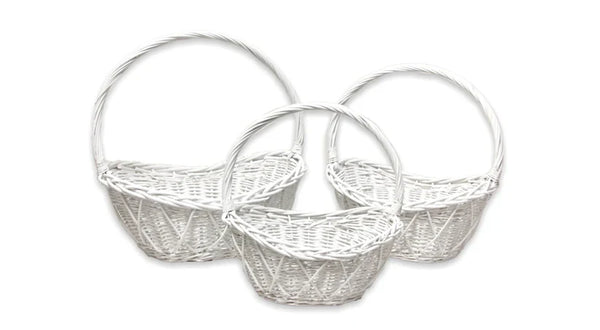 White Boat Baskets