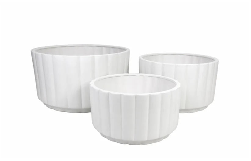 White Ceramic Set of 3