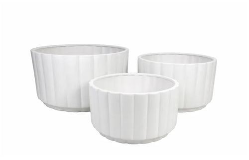 White Ceramic Set of 3